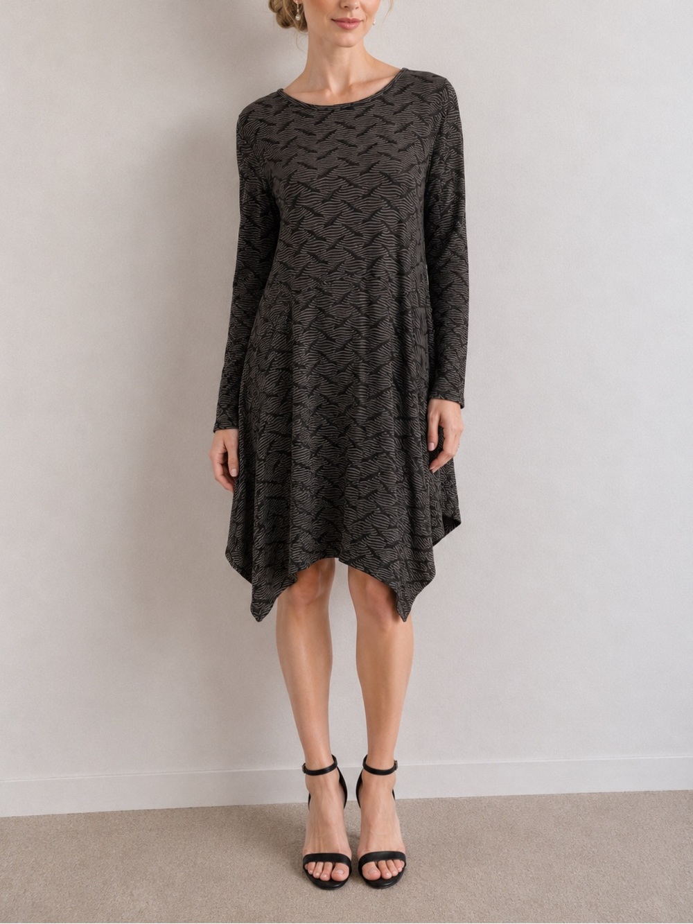 Matti Mamane Abstract Asymmetrical Swing Dress Medium NWT